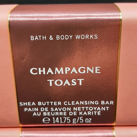 NEW Champagne Toast Bath & Body Works Shea Butter Cleansing Bar Soap 5 oz-2 Pack - Picture 3 of 4